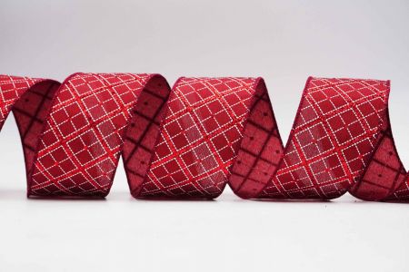 Festival Plaid Wired Ribbon_KF7114GC-8R-8_red